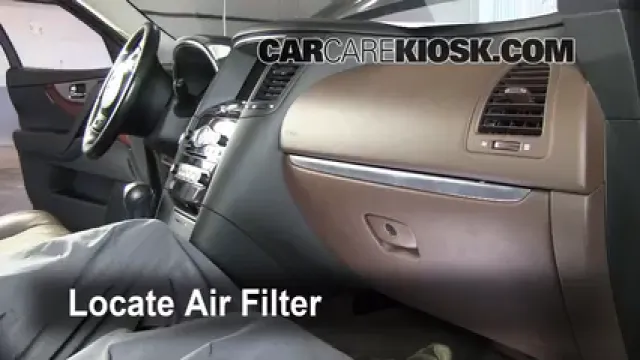2010 Infiniti FX35 3.5L V6 Filtro de aire (interior) Cambio